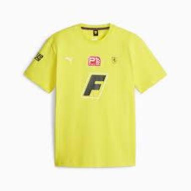 PUMA FERRARI T-SHIRT RACE GARAGE MISURA S YELLOW (DONNA)