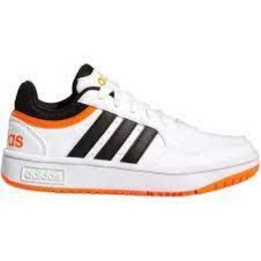 ADIDAS HOOPS 3.0 K MISURA 31 WHITE-ORANGE-BLACK (BAMBINI)