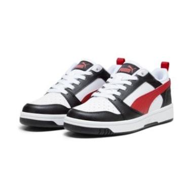 PUMA REBOUND V6 LO JR MISURA 37 WHITE-RED-BLACK (BAMBINI)