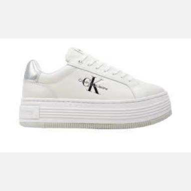 CALVIN KLEIN MISURA 41 BOLD PLATFORM WHITE-SILVER (DONNA)