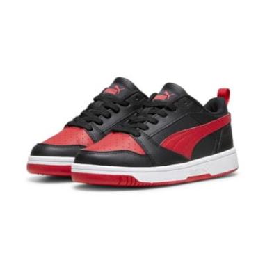 PUMA REBOUND V6 LO JR MISURA 37  BLACK-RED (BAMBINI)