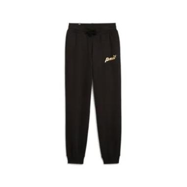 PUMA PANTS SCRIPT METALLIC MISURA 13-14 ANNI BLACK-GOLD (BAMBINI)