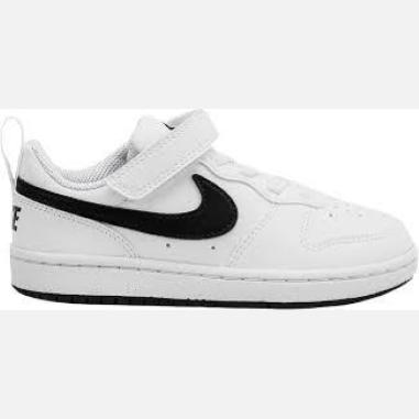 NIKE COURT BOROUGH LOW MISURA 32 WHITE-BLACK   (BAMBINI)