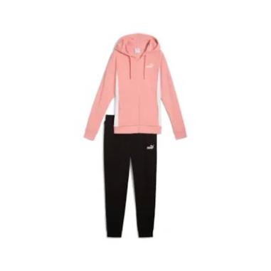PUMA TUTA HOODED SWEAT MISURA M PINK-BLACK (DONNA)