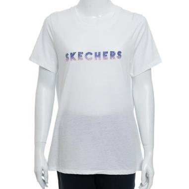 SKECHERS T-SHIRT MISURA XS WHITE (DONNA)