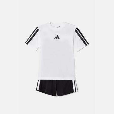 ADIDAS SET STRIPE MISURA 5-6 ANNI WHITE-BLACK (BAMBINI)