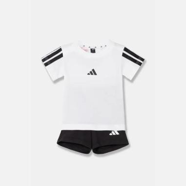 ADIDAS SET 3 STRIPE MISURA 0-3 MESI WHITE-BLACK (BAMBINI)
