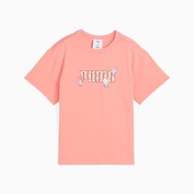 PUMA T-SHIRT HELLO MISURA 6-7 ANNI PINK FRUIT  (BAMBINI)