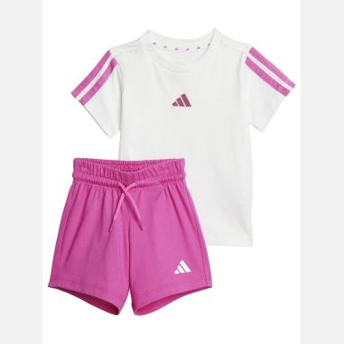 ADIDAS SET 3 STRIPE MISURA 0-3 MESI WHITE-FUXIA (BAMBINI)