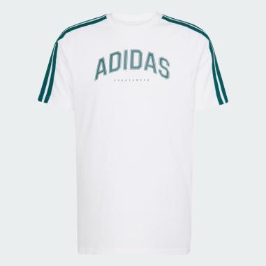 ADIDAS T-SHIRT 3 STRIPE MISURA L WHITE-GREEN (UOMO)