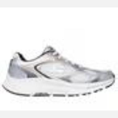 SKECHERS CONSISTENT MISURA 37 WHITE-SILVER-BLACK (DONNA)