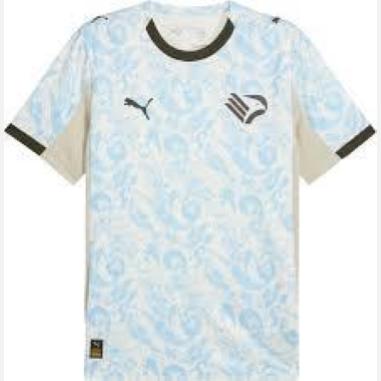 PUMA PALERMO T-SHIRT HOME  MISURA L WHITE-BLUE (UOMO)