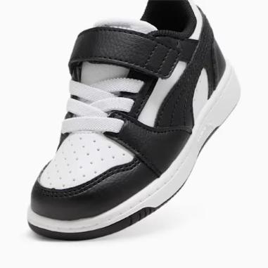 PUMA REBOUND V6 MISURA 22 WHITE-BLACK (BAMBINI)