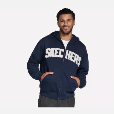 SKECHERS FELPA MISURA L NAVY (UOMO)