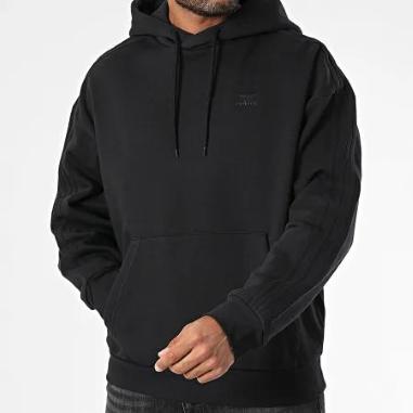 ADIDAS FELPA BAGGY HOODIE MISURA L BLACK (UOMO)