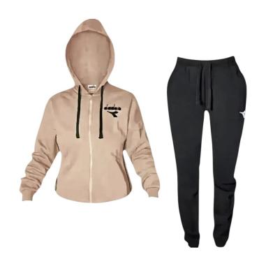 DIADORA TUTA TRACKSUIT MISURA S BEIGE-BLACK (DONNA)