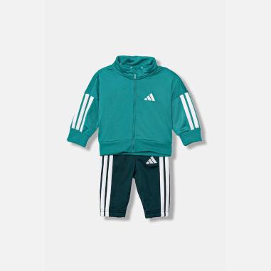 ADIDAS TUTA 3 STRIPE 12-18 MESI TEAL-WHITE (BAMBINI)