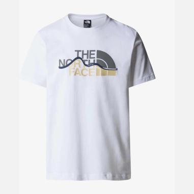 THE NORTH FACE T-SHIRT MOUNTAIN LINE M WHITE (UOMO)