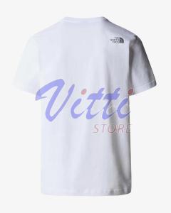 THE NORTH FACE T-SHIRT MOUNTAIN LINE M WHITE (UOMO)