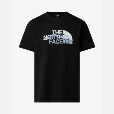 THE NORTH FACE T-SHIRT MOUNTAIN LINE M BLACK (UOMO)