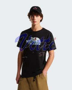 THE NORTH FACE T-SHIRT MOUNTAIN LINE XL BLACK (UOMO)