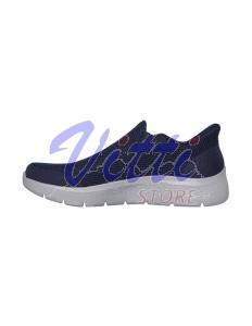 SKECHERS GO WALK FLEX SLIP INS MISURA 45 NAVY (UOMO)