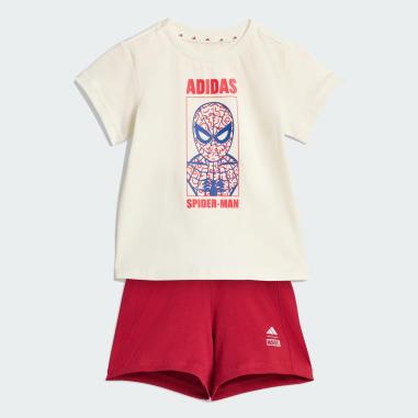 ADIDAS SET SPIDER-MAN MISURA 12-18 MESI OFF WHITE-MAROON (BAMBINI)