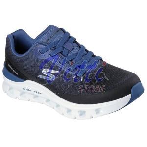 SKECHERS GLIDE-STEP WAVERRA MISURA 42 BLACK-BLUE (UOMO)