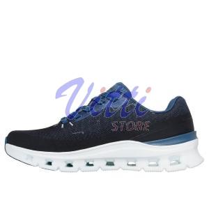 SKECHERS GLIDE-STEP WAVERRA MISURA 42 BLACK-BLUE (UOMO)