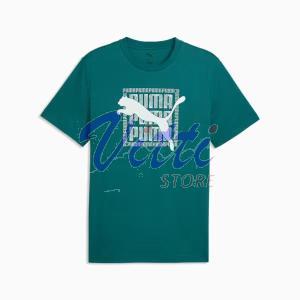 PUMA GRAPHIC T-SHIRT MISURA S EMERALD ICE (UOMO)