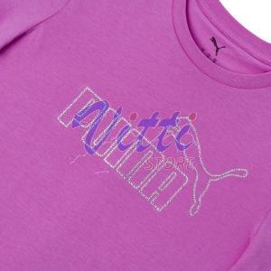PUMA T-SHIRT RHINESTONE MISURA M MAUVE (DONNA)