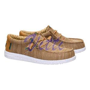 HEY DUDE WALLY STRETCH SOX MISURA 41 BONE BROWN-MULTI (UOMO)