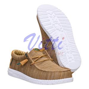 HEY DUDE WALLY STRETCH SOX MISURA 41 BONE BROWN-MULTI (UOMO)