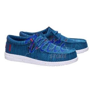 HEY DUDE WALLY STRETCH SOX MISURA 40 ENSIGN BLUE-MULTI (UOMO)