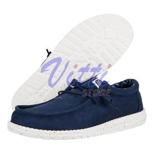 HEY DUDE WALLY STRETCH CANVAS MISURA 42 NAVY (UOMO)