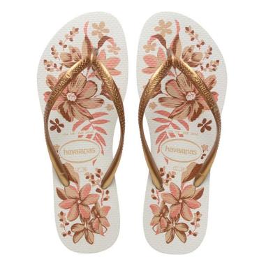 HAVAIANAS SLIM ORGAINC MISURA 37-38 WHITE-GOLDEN (ACCESSORI)