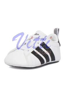 ADIDAS GRAND COURT CRIB MISURA 17 WHITE-BLACK (BAMBINI)