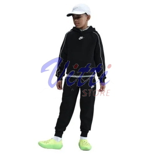 NIKE TUTA FLEECE MISURA XS BLACK (BAMBINI)
