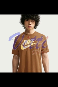 NIKE T-SHIRT NSW MISURA S BROWN-YELLOW (UOMO)