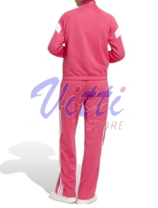ADIDAS TUTA TEAMSPORT MISURA M PINK-WHITE (DONNA)