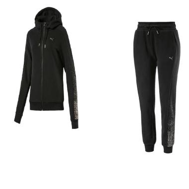 TUTA DONNA PUMA MODELLO HOLIDAY PACK FZHOODIE FL WNS TAGLIA S COLORE NERO