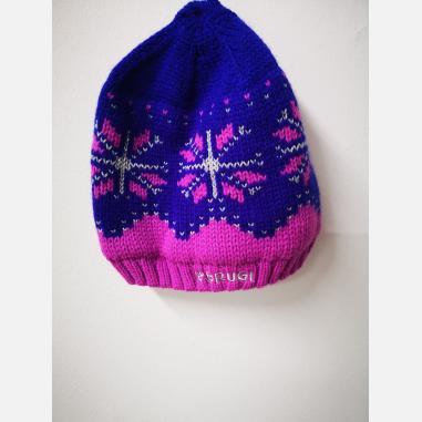 BERRETTO DONNA BRUGI MODELLO Z22N TAGLIA UNICA COLORE BLU E VIOLA