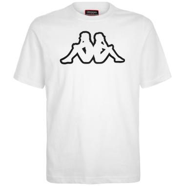 KAPPA T-SHIRT MISURA XL LOGO CROMEN WHITE-BLACK (UOMO)
