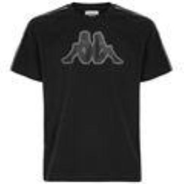 KAPPA T-SHIRT MISURA XL BLACK-GREY DARK (UOMO)