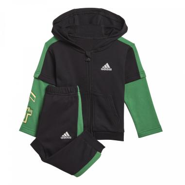 ADIDAS TUTA BLOD 49 SET MISURA 3-6 MESI BLACK-GREEN (BAMBINO)