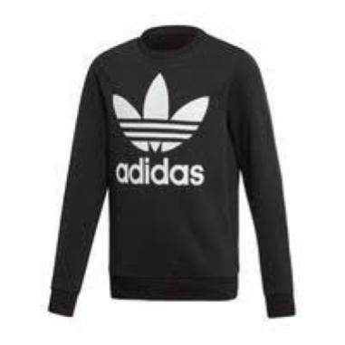 ADIDAS FELPA TREFOIL MISURA 7-8 ANNI BLACK (BAMBINO)