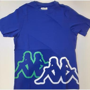 KAPPA T-SHIRT LOGO MISURA M BLUE-GREEN (UOMO)