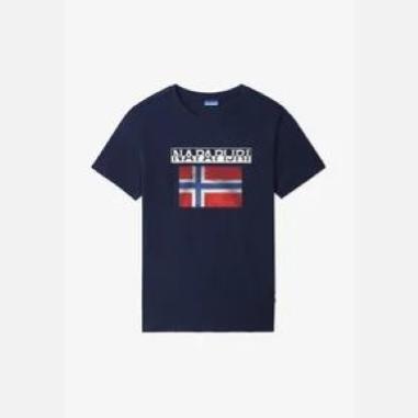NAPAPIJRI T-SHIRT FLAG MISURA L MEDIVAL BLUE   (UOMO)