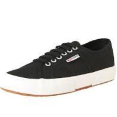SUPERGA 2750 COTU MISURA 35 1/2 BLACK-FWHITE (DONNA)