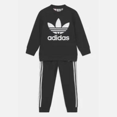 ADIDAS CREW SET MISURA 7-8 ANNI BLACK-WHITE (BAMBINI)